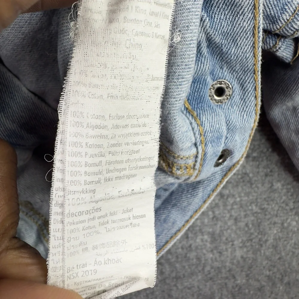 Cotton On Kids Notorious BIG Denim Jacket 3-4 Snap Button Hip Hip Rap Streetwear